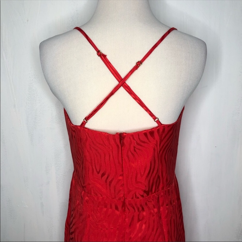 Sun Becomes Her Wildflower Wrap Red Bustier Dress - Picture 6 of 7